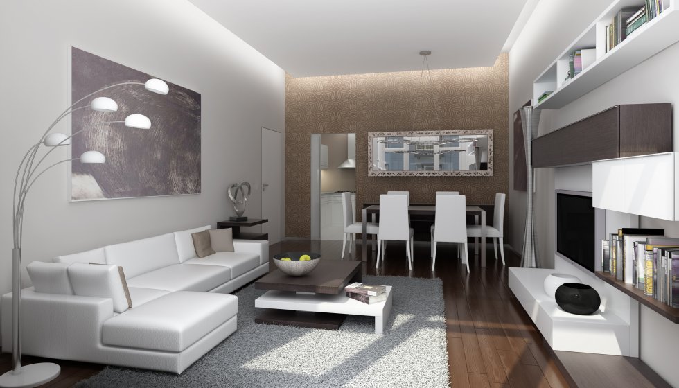 Interior design of furnished apartment house